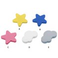 thumbnail image 2 of Riwesomey Manija de muebles de goma suave de dibujos animados, 10 Uds., para armario de cocina, con manija de puerta de colores brillantes Herramientas y ferretería Estrellita rosa, 2 of 6