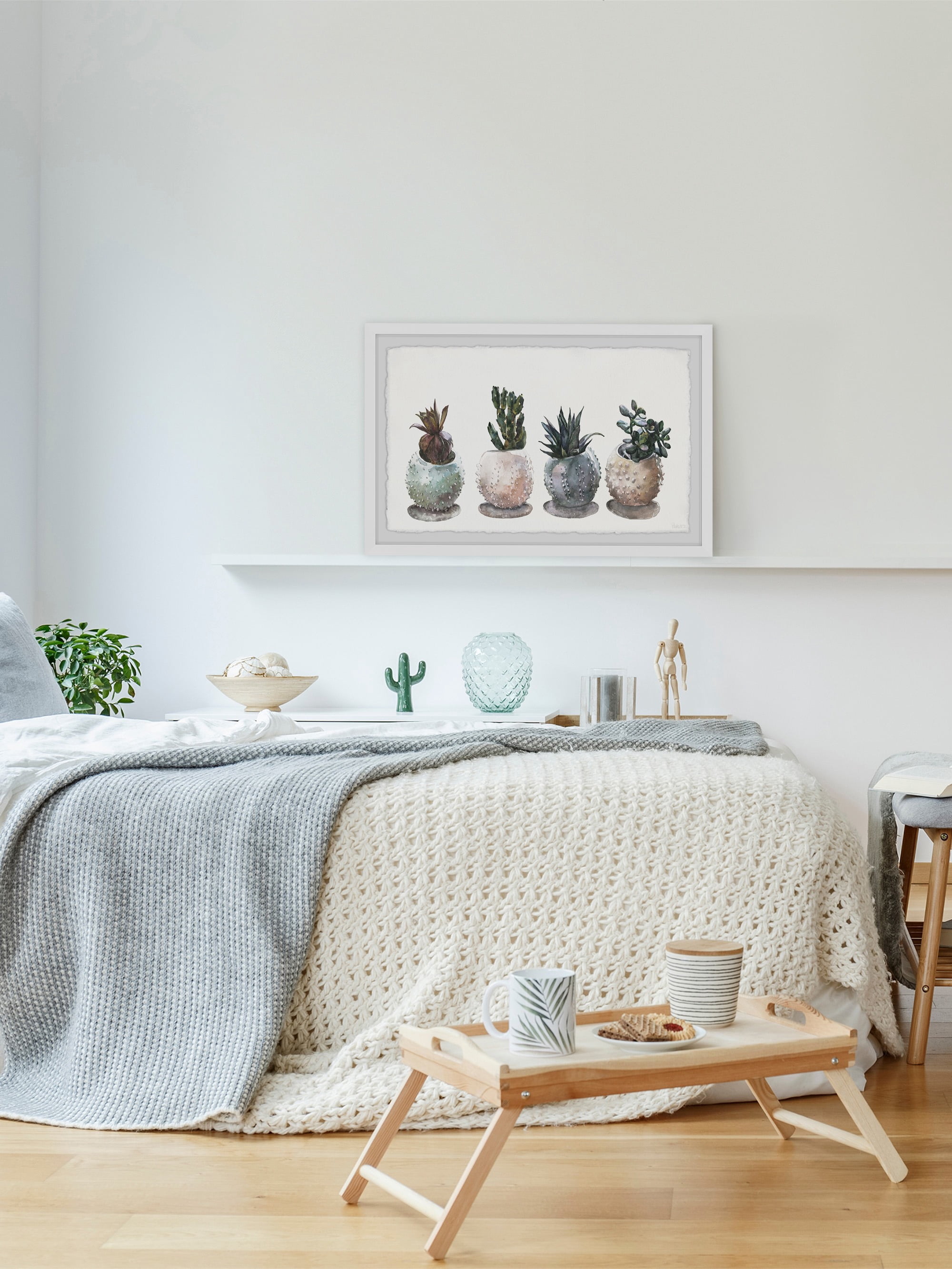 Parvez Taj Spiky Pots Framed Wall Art