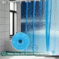 thumbnail image 4 of Blue EVA 3D Shower Curtain, 100% Waterproof Liner with 12 Metal Grommets, 3 Weighted Magnets, 72x72 Inch for Bathroom, Shower Enclosure, Tub, 4 of 6