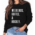 thumbnail image 2 of Sudadera holgada negra de cuello redondo con estampado de letras - Top de manga larga para mujer Primavera-Otoño Casual, 2 of 5