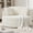 53" Corduroy Beige, variant on Vanress 53'' Oversized Round Chaise Lounge Chair Indoor,Upholstered Corduroy Deep Seat Cloud Circle Sofa Chair,Modern Fluffy Comfy Floor Reading Armchair for Living Room,Bedroom,No Assembly,Black
