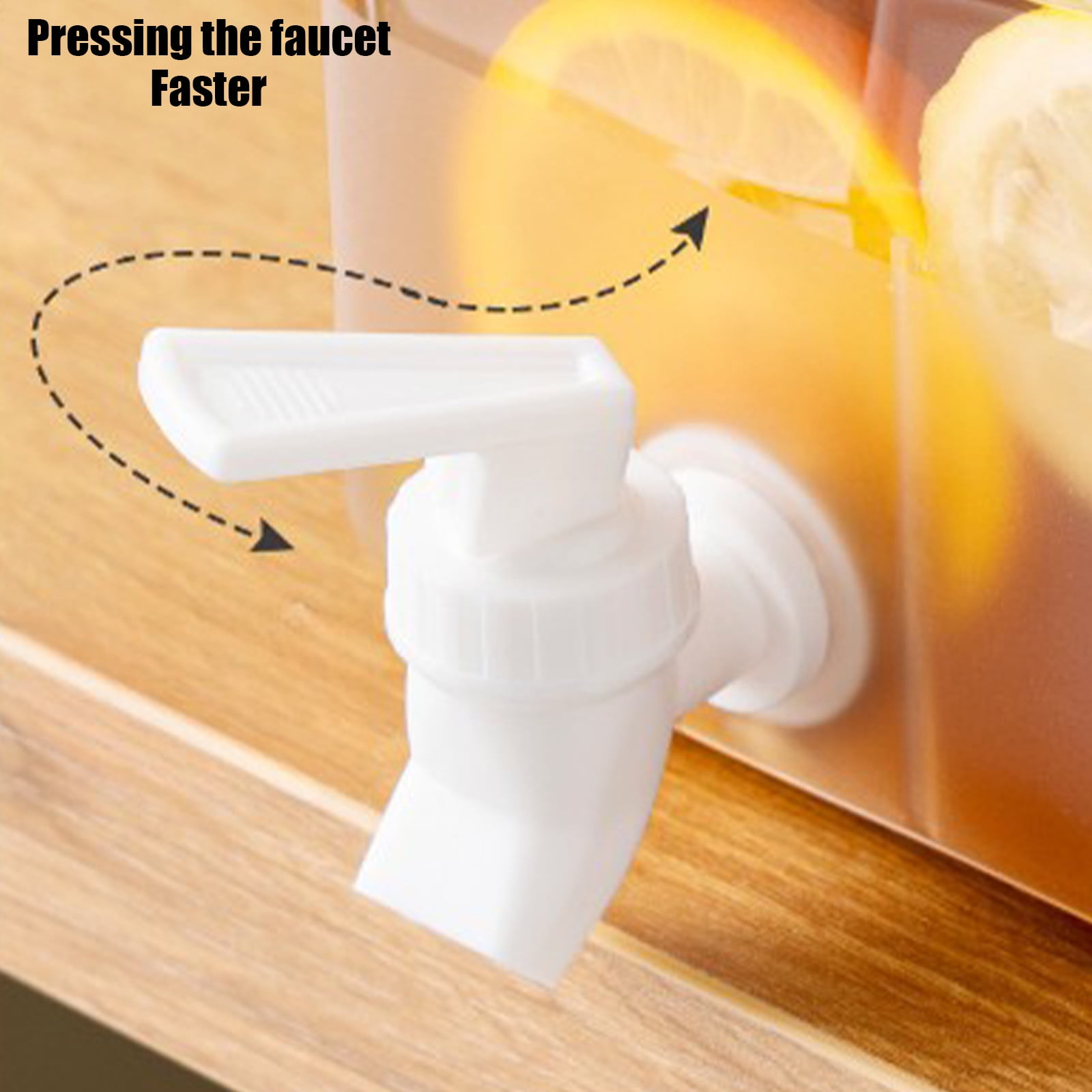 Distributeur De Boisson 2,8 L Avec Robinet - Pour Réfrigérateur - Idéal Thé Glacé, Jus, Eau - Plastique Alimentaire - 4