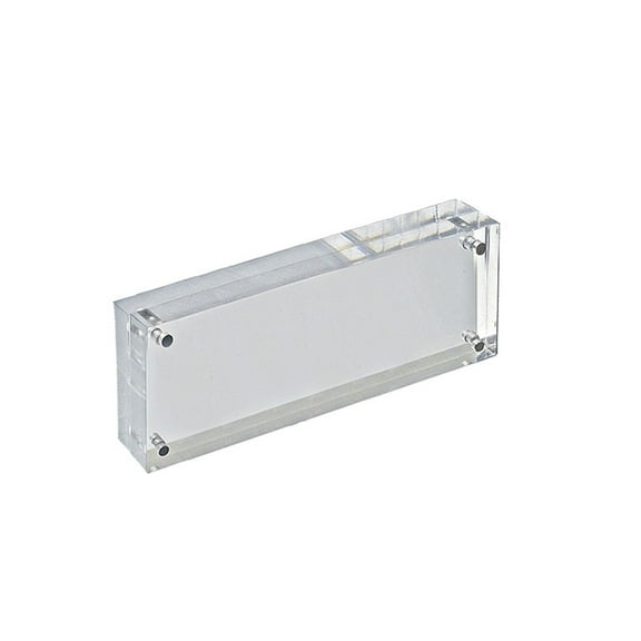 Clear Acrylic Magnetic Photo Frame Block 3" x 8" Vertical/Horizontal