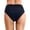 Navy, variant on Women High Waisted Cheeky Bikini Bottoms Tummy Control Scrunch Butt Swim Bottom Only