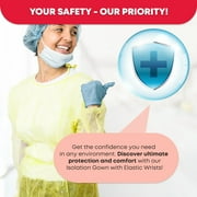 Ever Ready First Aid Isolation Gowns Disposable Coveralls with Elastic Cuffs, 10-Pack