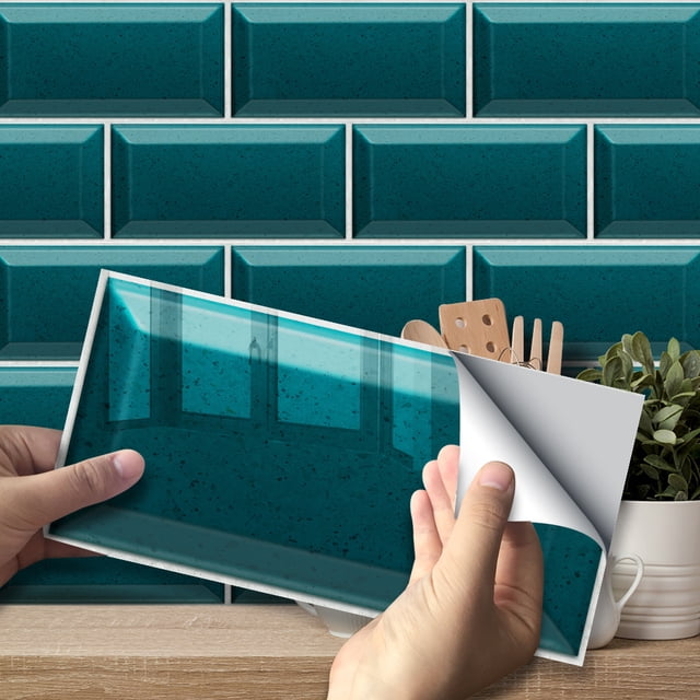 Sumhomie 9/45/90Pcs Tiles PVC Wall Sticker Kit Waterproof Furniture Decal Kitchen Wall Decor