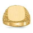 thumbnail image 1 of Solid 14k Yellow Gold Men's Engravable Signet Ring (13.4mm) - Size 12, 1 of 5