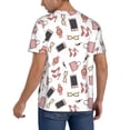 thumbnail image 2 of Zufioo Fashion Print Men's Baseball Short Sleeve, Moisture Wicking Button-Down Hip Hop Tee-Large, 2 of 7