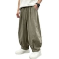 thumbnail image 4 of Nilvkv Girls Baggy Sweatpants, Girls Pants, Wide Leg Sweatpants in Solid Colors with Elastic Waist and Side Pockets for Casual Fall Days Green 9-10 Years, 4 of 6