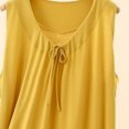 thumbnail image 4 of ZyeKqe Womens Sleep Shirts Sleeveless Crewneck Nightgown Tie Front Pleated Casual Lightweight Comfy Home Wear Dress, 4 of 5