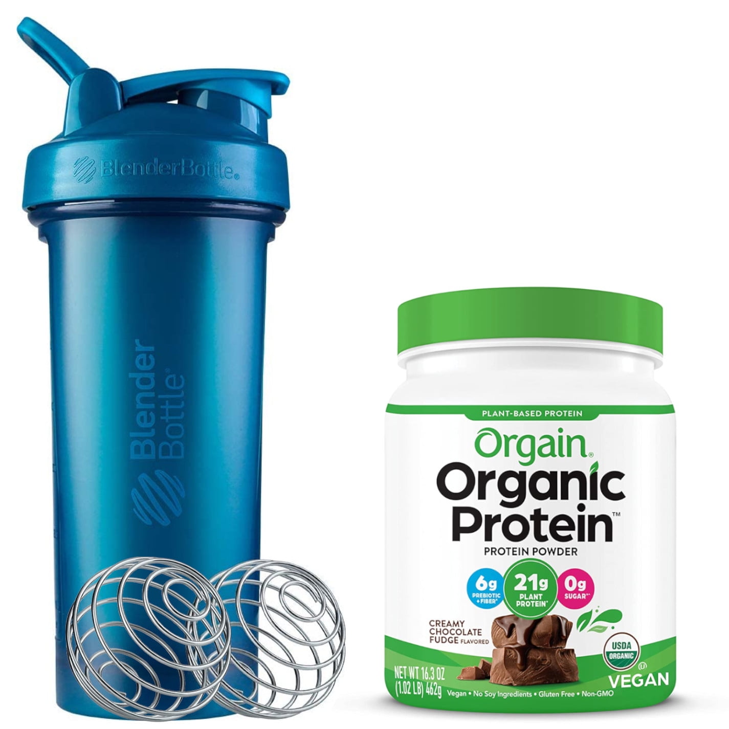 Orgain Plant Based Protein Meal Replacement Powder, Vanilla Bean (2.01 LB) with BlenderBottle