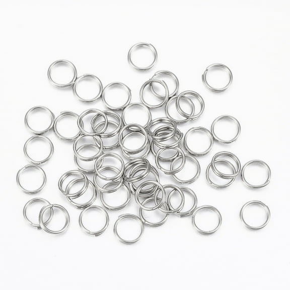 1000pcs Tarnish Resistant 304 Stainless Steel Split Rings Double Loops Jump Rings Stainless Steel color 5x1mm about 4mm inner diameter