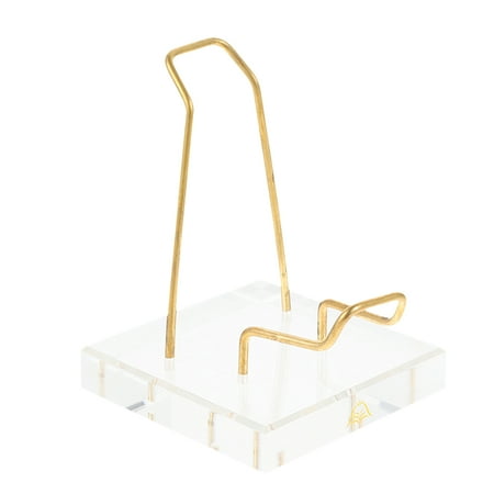 

1pc Simple Acrylic Base with Metal Rack Creative Displaying Base Transparent