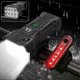 thumbnail image 1 of Bicycle light 140 decibel high brightness front light power display rechargeable bicycle flashlight suitable for night riding, 1 of 4