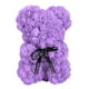 thumbnail image 1 of Bonita flor de rosa artificial con forma de oso y lazo, regalo perfecto para el día de San Valentín (púrpura), 1 of 10
