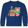 thumbnail image 3 of Inktastic Christmas Train Long Sleeve Youth T-Shirt, 3 of 5