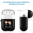 thumbnail image 2 of Premium Hard Shell Case for Airpods 1st/2nd Gen Case,Moose & Squirrel Printed Protective Cover Skin for Women Men,Black, 2 of 8
