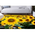 thumbnail image 2 of Large Rug, Area Rug, Thick Rug, Personalized Gift, Sunflower Rugs, Yellow Rugs, Botanical Rug, 3D Printed Rug, Large Rug, Living Room Rug, 2'x3' - 60x90 cm, 2 of 8