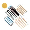 thumbnail image 2 of KAKOWELY pottery tools set 24pcs of One Set Multifunction Pottery Tools Silicone Pens Indentation Pens Practical Ceramics Craft Carving Trimming Tool (Sky-blue), 2 of 4