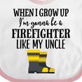 thumbnail image 4 of Inktastic Future Firefighter Like My Uncle Boys or Girls Baby Bib, 4 of 4
