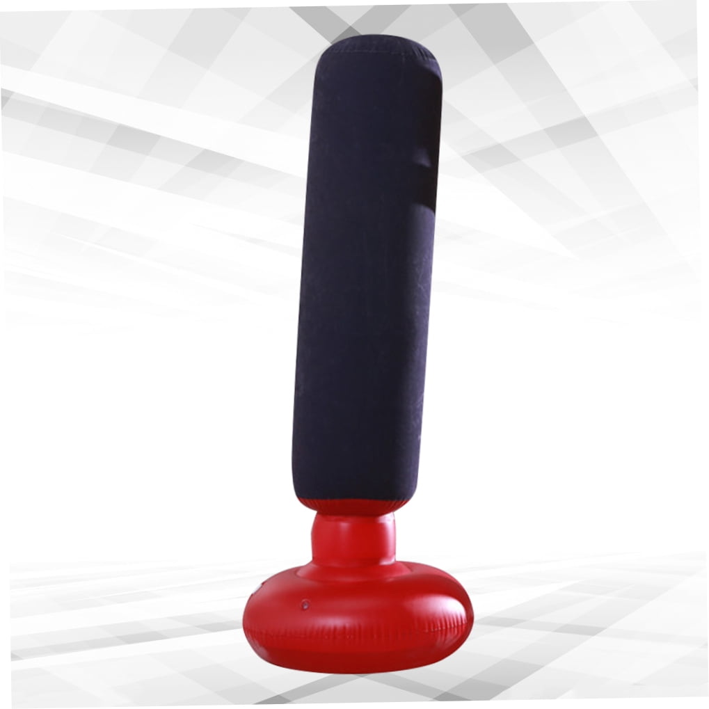 LULULION PVC Punching Bag Inflatable Boxing Post Dark Blue 1Pcs