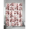 thumbnail image 5 of Fsddascl Red Botanical Shower Curtain Set - Standard 72" x 72" Washable Bathtub Curtain with 12 Hooks, Vintage Nature Flower Floral Waterproof Fabric Stall Shower Curtains for Bathroom/Bathtub, 5 of 6