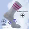 thumbnail image 2 of COOPLUS 30 Pairs Women's Crew Socks Lightweight Athletic Casual Running Socks for Women, 2 of 8