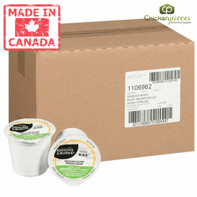 Higgins & Burke Thé Noir Roaring Capsules K-Cup 8 Grammes (96/caisse) - Fabriqué au Canada