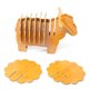 thumbnail image 2 of Juego de 7 posavasos de madera con diseño bonito, 2 of 3