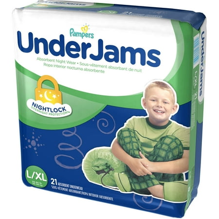 Pampers - Boys Underjams Absorbent Underwear Mega Pack 21 Count, Size L/XL