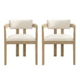 thumbnail image 1 of Dining Chair With Armrest- (Set of 2),Beige, 1 of 11