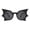 black frame gray fil, variant on Trendy Oversized Sunglasses With Bat Shape UV400 Protective Lenses For Party And Travel