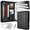 Jet Black, variant on NATISERAUM Portfolio Binder, Includes 10 Sheet Protectors and 3 Notepads, 3-Ring Folder Organizer, A4 Padfolio with Zipper, Vegan Leather Tablet Sleeve,Office Supplies