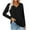 Black, variant on Maplenight Long Sleeve Shirts for Women V-Neck Casual Tunic Tops Basic Loose Fit T Shirts