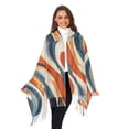 thumbnail image 3 of FORMRS Womens Scarf Winter Soft Long Big Warm Shawls Wrap Tassel Scarves, Beige Abstract Wavy, 3 of 9