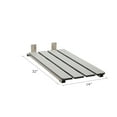 thumbnail image 2 of Hermosa 32" x 13.5" Back Wall-Mount Folding Phenolic Gray Tub Seat with 3" Slats, 2 of 8