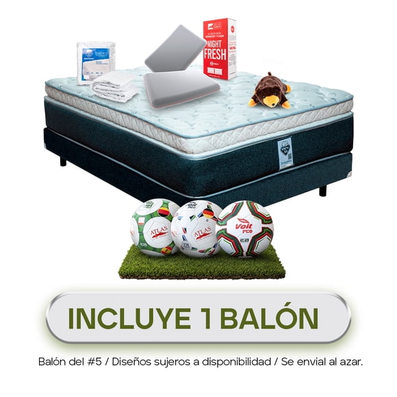 Colchón Individual Spring Air Gibson + Box + 2 almohadas + Osito