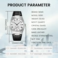 thumbnail image 7 of SKMEI Men's Casual Leather Watch Big Face Watch for Men，Fashion Business Dress Analog Quartz Waterproof Wrist Watch, 7 of 7