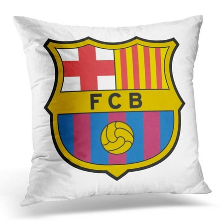 - ARHOME Team Barcelona Spain December 3 2016 of Football Club Emblem Pillow Case Pillow Cover 20x20 inch