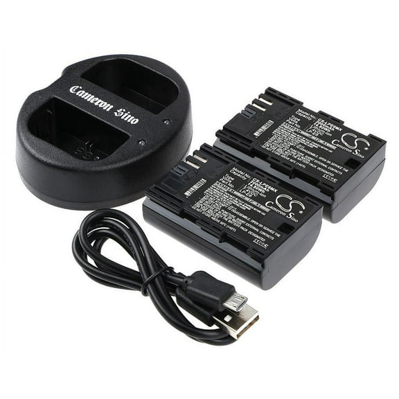 Bundle - Charger   2 x 2000mAh - sold by smavco LC-E6, LC-E6E, LP-E6, LP-E6N Battery for Canon EOS 5D Mark II, EOS 5D Mark III, EOS 7D Mark II