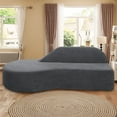 thumbnail image 5 of Jinyeda 91 " Curved Chaise Couch Memory Foam Sofa for Home Office, Installation Free, Velvet, Gray, 5 of 10