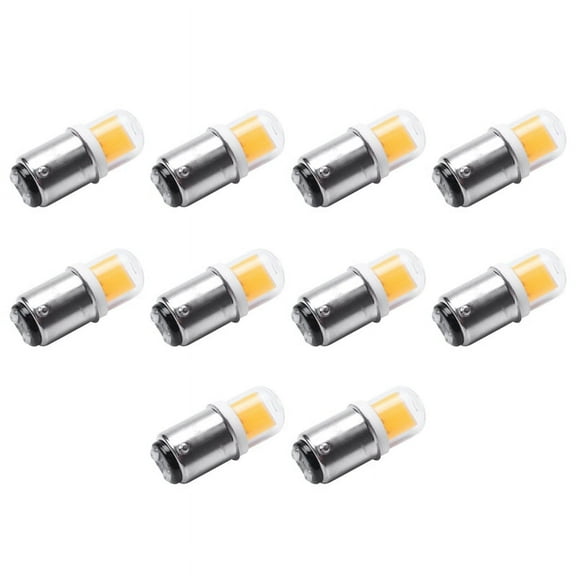 10X BA15D Led Light Bulb 3W 110V 220V AC Non-Dimming 300 Lumens COB 1511 Led Lamp White Warm White (Warm White)