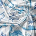 thumbnail image 5 of Ambesonne Ocean Life Valance Pack of 2, Sketch of Dolphins, 54"X12", Turquoise White, 5 of 5