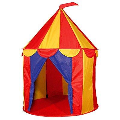 Kids Circus Play Tent - POCO DIVO Red Floor Circus Tent Indoor Children Play House Outdoor Kids Castle