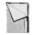 thumbnail image 2 of Baseball Soft Flannel Fleece Blanket, Hitter in Field Graphic Distressed Backdrop Fast as You Can Image Baseball Themed, Cozy Plush for Indoor and Outdoor Use, 70" x 90", Black White, by Ambesonne, 2 of 5