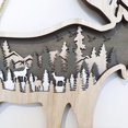thumbnail image 3 of Elk oso tallado de Navidad con colgante de luz suministros de decoración de artesanía creativa, Elk Feliz Sencillez, 3 of 5