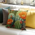 thumbnail image 3 of SHANXI Throw Pillow Covers Cottage Scene Blooming Flower Orange 24x24in, 3 of 5