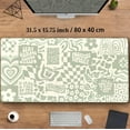 thumbnail image 3 of Boho Aesthetic Desk Mat Beige Retro Hippie Boho XXL Large Extended Gaming Green Sage Mouse Pad Women Gamer Girl Work Office Computer Deskmat Mousepad Laptop Keyboard Mat Desk Pad 31.5x15.75 in, 3 of 6
