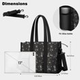 thumbnail image 5 of Teacher Tote Bag,Schnauzer Dog Teacher Utility Tote Bag,Large Work Tote Bags for Women with Multiple Pockets,Top Zipper Closure,13.8x10.6x6.7 Inch, 5 of 5