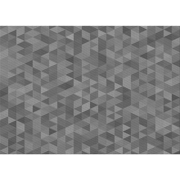 Ahgly Company Indoor Rectangle Patterned Carbon Gray Area Rugs, 2' x 4'